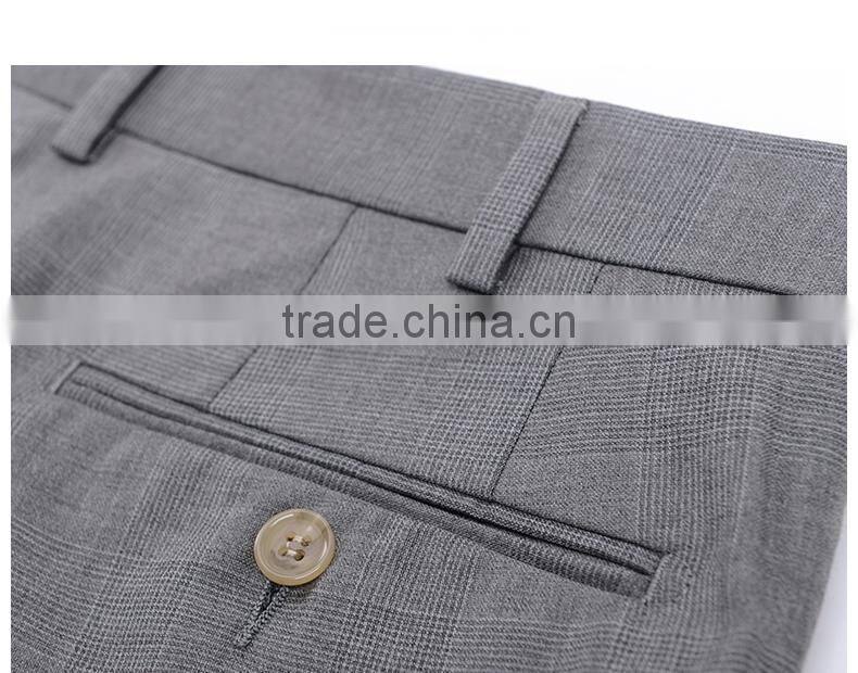 New Design Men Light Grey Checked Formal Pants Designs