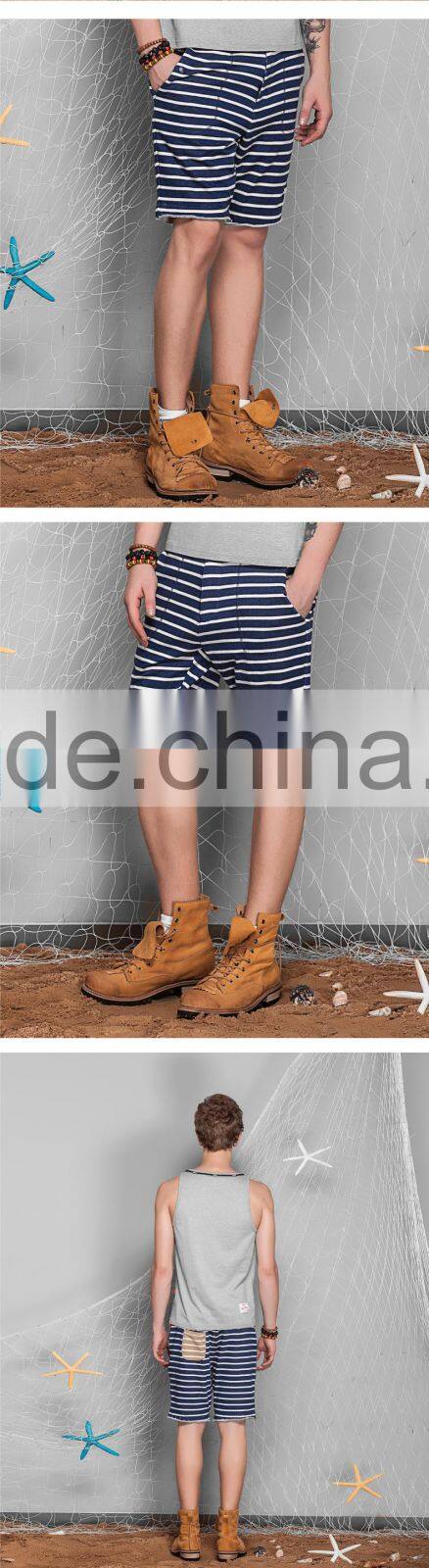 wholesale customed striped run wear mens gym sweat shorts