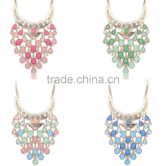 F20018N 2016 Hot sale necklace for women stone necklace fashion jewelry