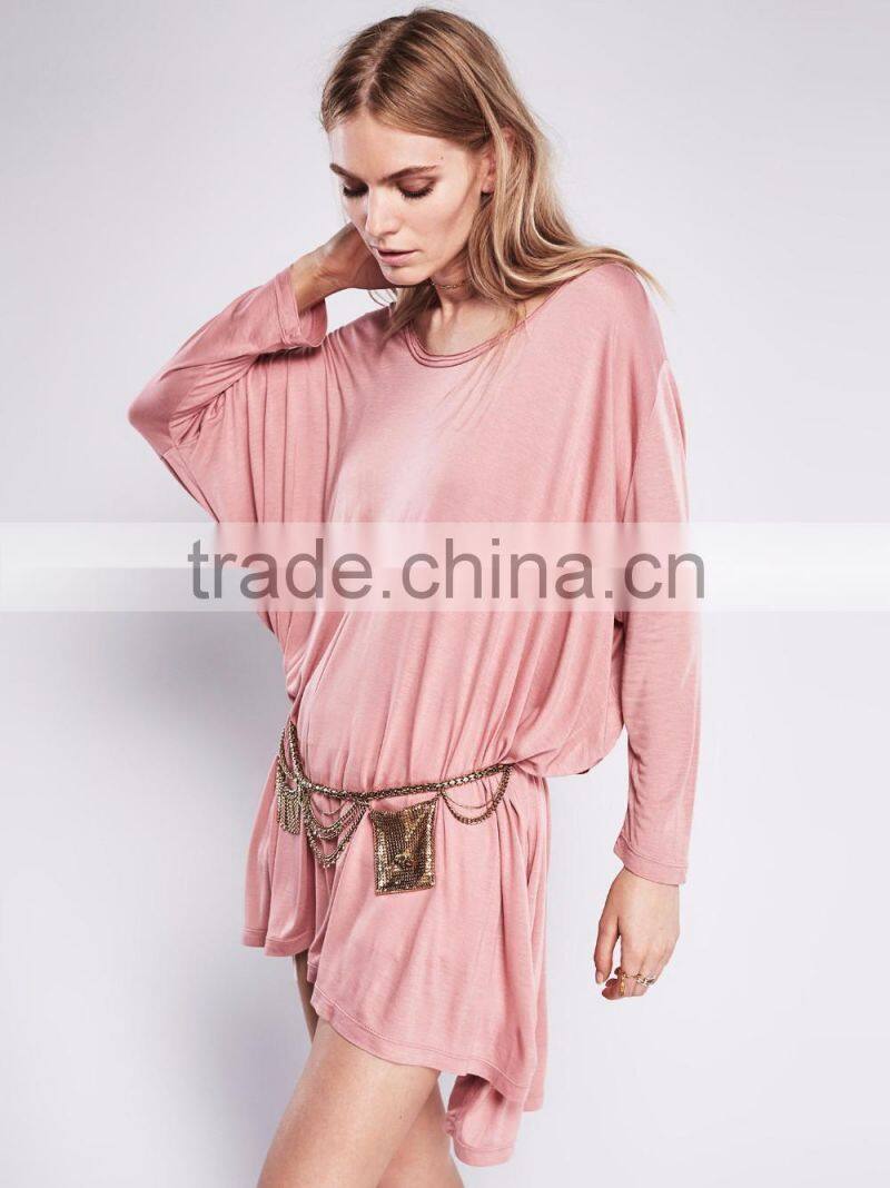 high quality loose fit casual long sleeve t shirt for women