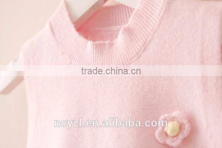 2016 latest cute baby girls sleeveless soft wool sweater design baby clothes