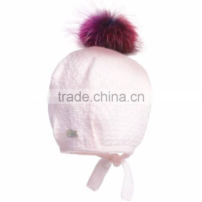 Myfur Baby Crochet Hat Customized Cotton Hat Wholesale Pompom Top
