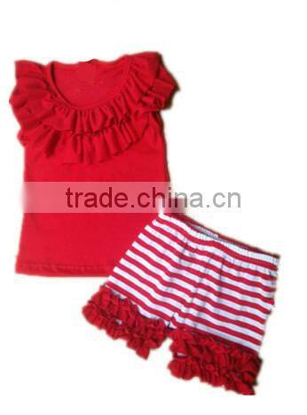 cute baby kids Long Sleeve Shirt and Petti Pants Outfits Girls Chevron Clothing Sets Baby Clothes Suit