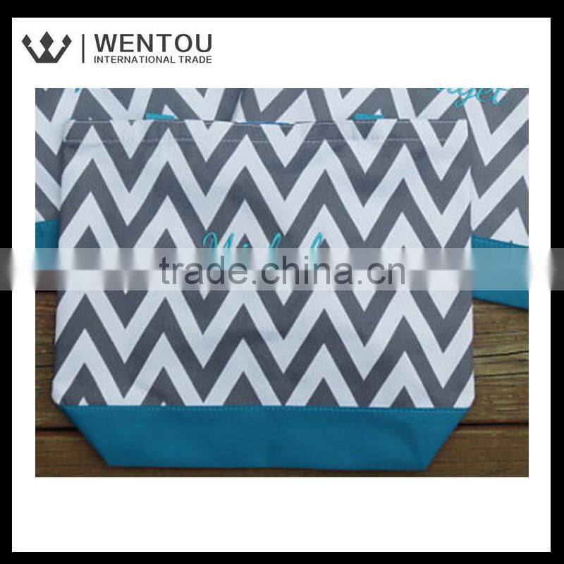 wholesale custom chevron tote bag