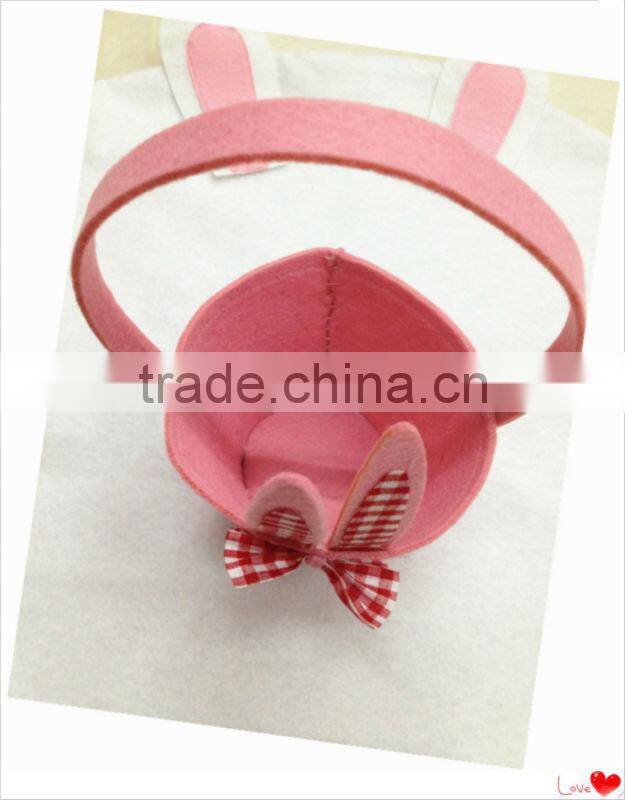 Lovely rabbit bag easter felt bags promotion easter baskets wholesale