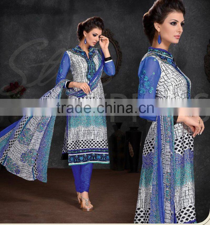 Glamour Beauty Designer Semi Stitch Salwar Kameez Collections