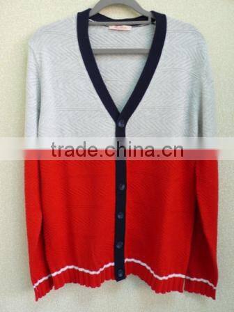 The round neck button stripes pullover casual men knitted sweater men (Maco Johnston)