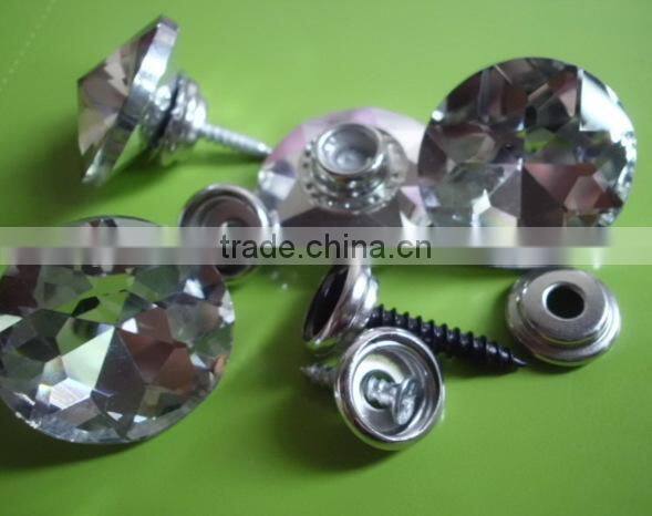 fashion crystal buttons for sofa bed furniture with snaps base