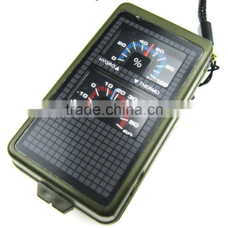 Multi-function 10 in 1 Military Tool Compass Hygrometer Led Light Thermometer Flint Fire Starter Outdoor Hiking Camping Survival