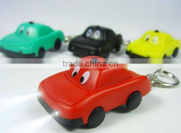 Car shaped LED light keychain promotion gift printing logo