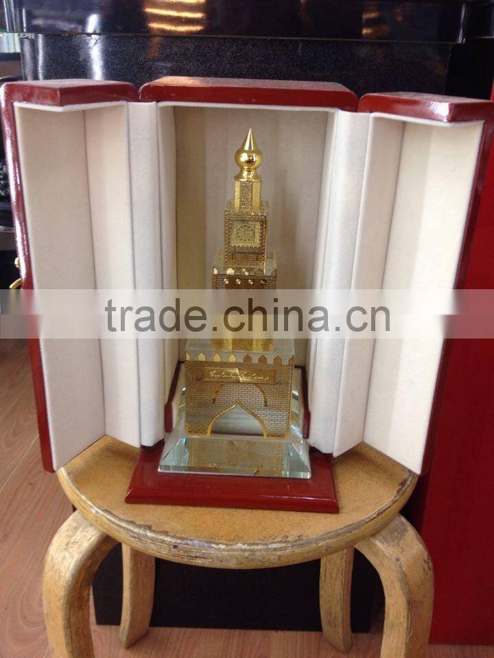 Hight Quality Crystal 24k Kuwait tower model for souvenir gift JC-05