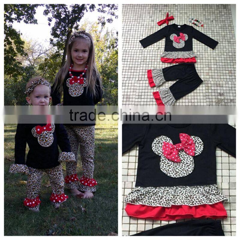 2017 Christmas trees print red festival cotton children boutique clothes