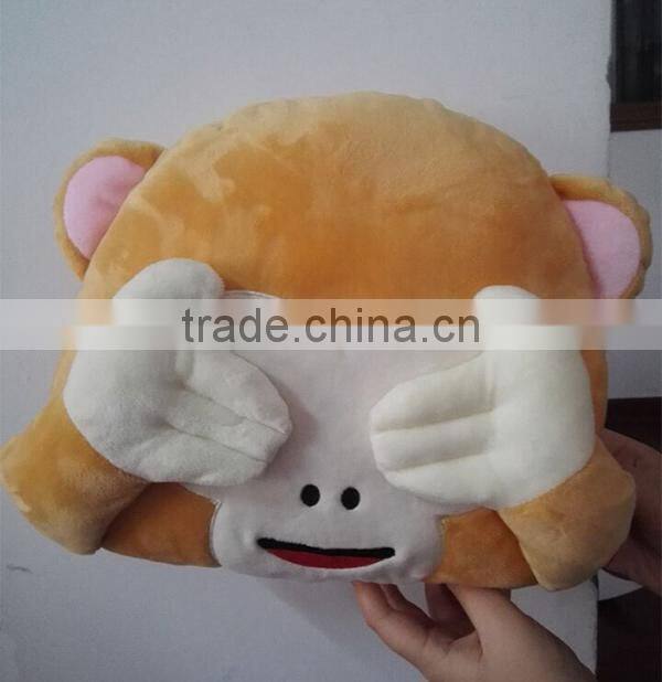 New Creative Plush Stuffed funny emoji plush monkey pillow