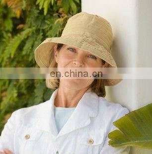 Custom Leather Strap Bucket Hat Denim Fabric