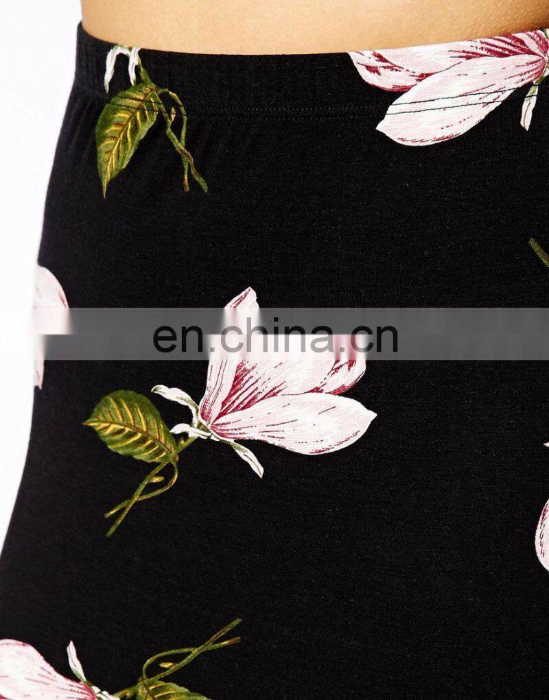 High Quality Womens Floral Print high waisted Long Dress