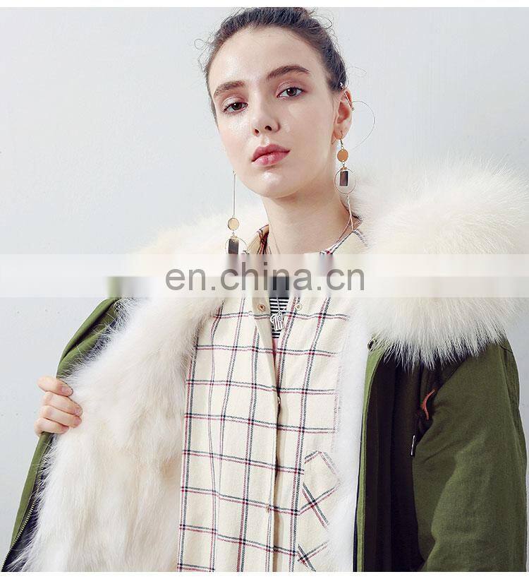 Black Parka London Style Parka Womens Colorful Fox Fur Lined Winter Parka for Girls