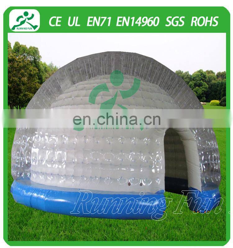Inflatable double layer tent, inflatable bubble tent for outdoor activity