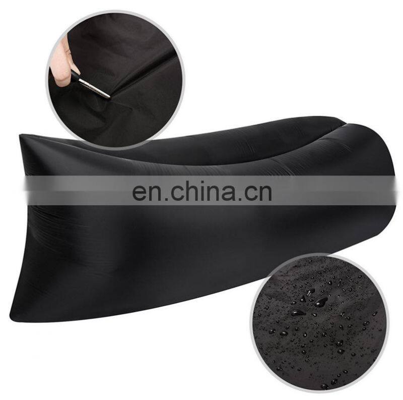 Inflatable lounge bag hammock air bed banana sofa