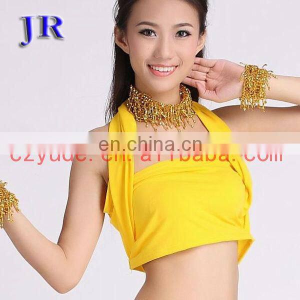 Yellow bra top Belly dance tops hot belly dance tops S-3041#