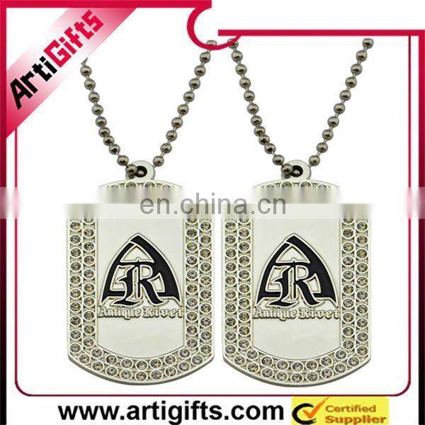 Fashion metal dog tags necklace for men