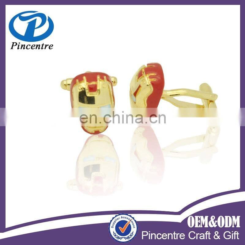 China manufacturer wholesale iron man cufflinks/brass cufflink