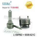 Injector repair kit 7135-659 include control valve 9308-621C and diesel nozzle L097PBD for fuel injector EJBR01901Z