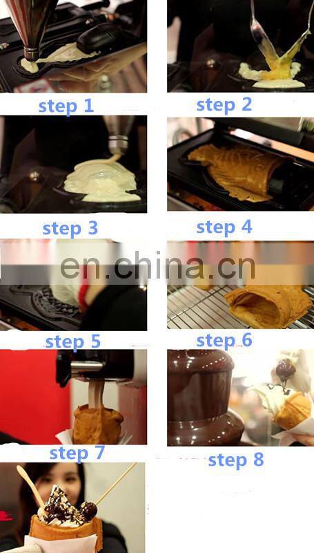 CE approval taiyaki machine/ice cream cone waffle maker/fish waffle maker with special price