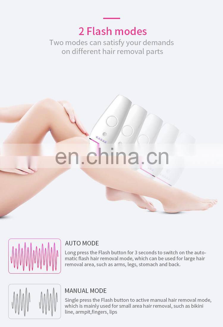 Home use permanent facial hair laser removal machine for women 350,000 flashes