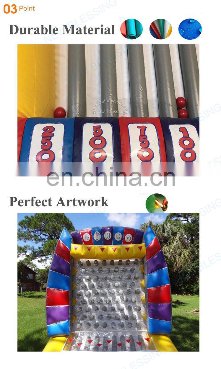 Factory price interactive Plinko Inflatable Carnival Game funny Inflatable Plinko Game for sale