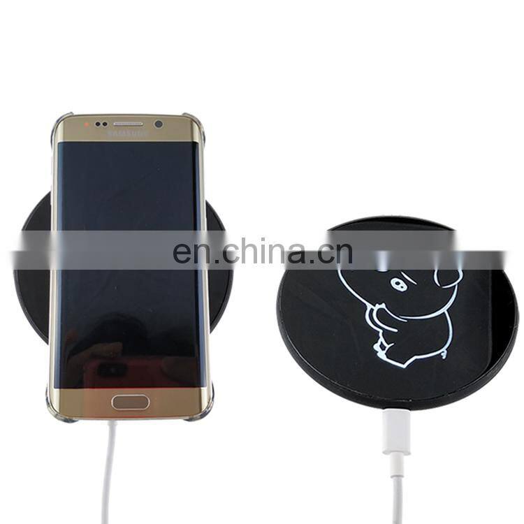 10W Fast Charging Charger Promotional Qi Wireless Charger with Customized Glowing logo