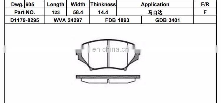 Auto brake pad D1179/WVA24297/GDB3401 Car parts