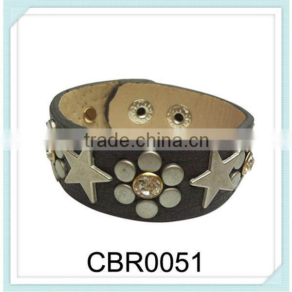 china cheap fashion studded rivet wide cuff bracelet