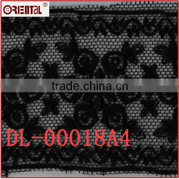 the beautiful design pink flower embroidery lace trimming