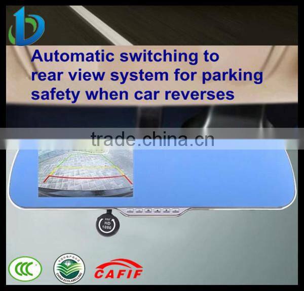high quality 5 inchs rearview mirror gps wireless camera