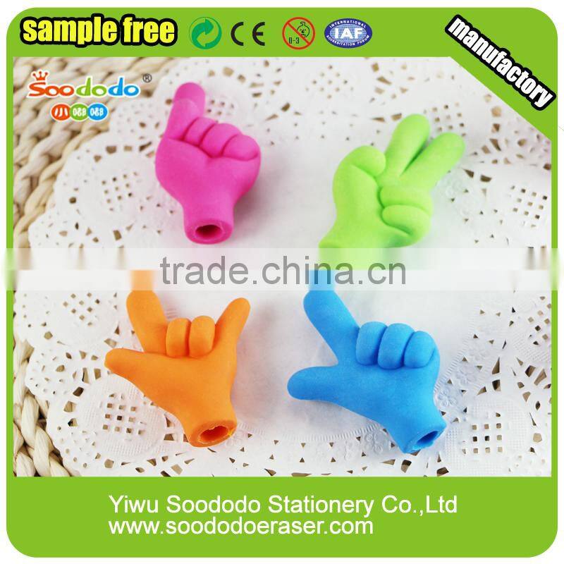 3d magic finger rubber shaped Eraser set