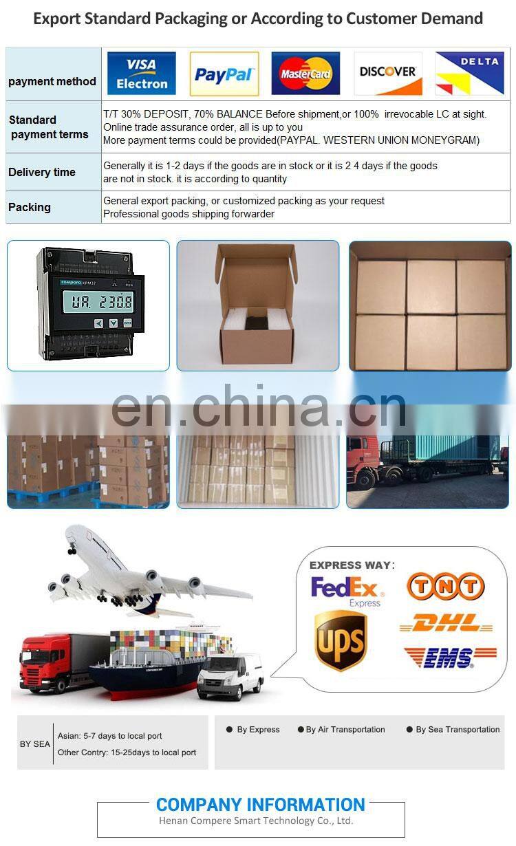 Three phase rail digital smart energy meter KPM37 with modbus RS485 communication and wireless build in lora module