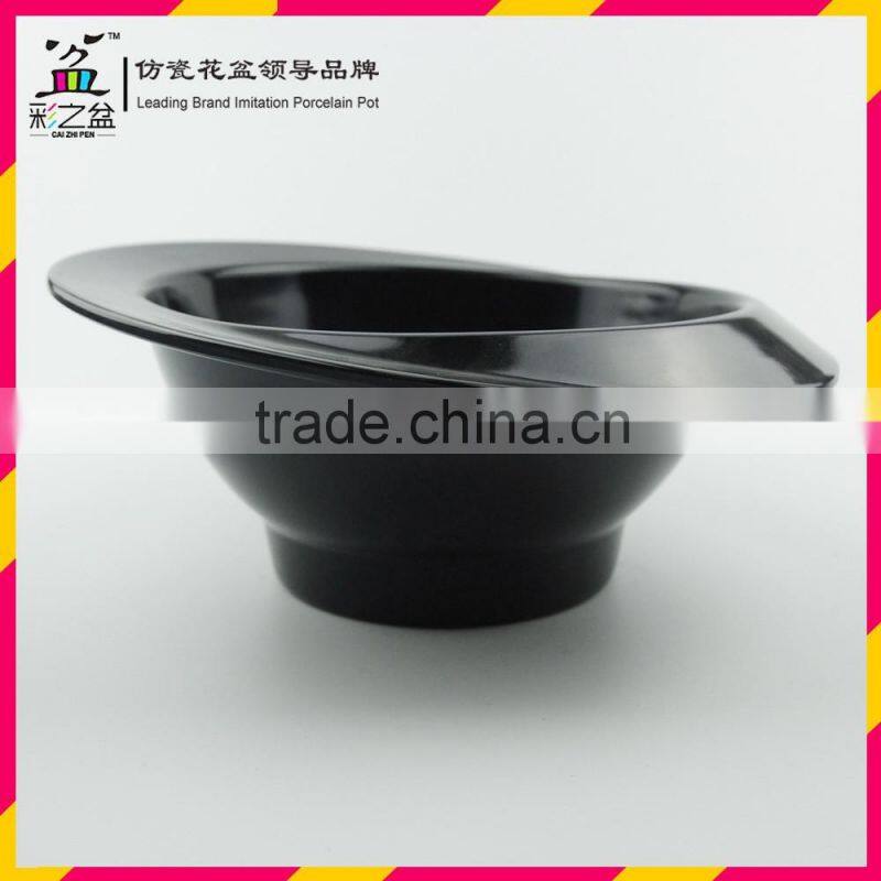 Wholesale artificial plant pot beautiful Hat shape Melamine flower pot MX1312