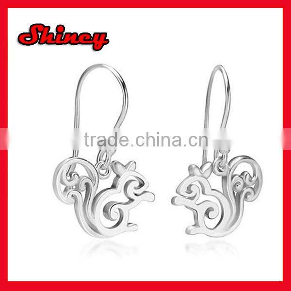 high quality micro paved gold plating white AAA cubic zironia fashion men's earrings