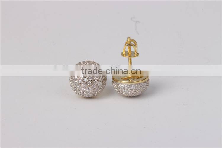 2016 semicircular 925 silver luxury jewelry earring for ladies wholesale