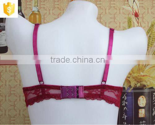 red sexy full lace bra,3/4 push-up women bra,ladies bra