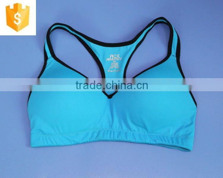 fashion comfortable and breathable sports bra, hot sell ladies sports bra with printed