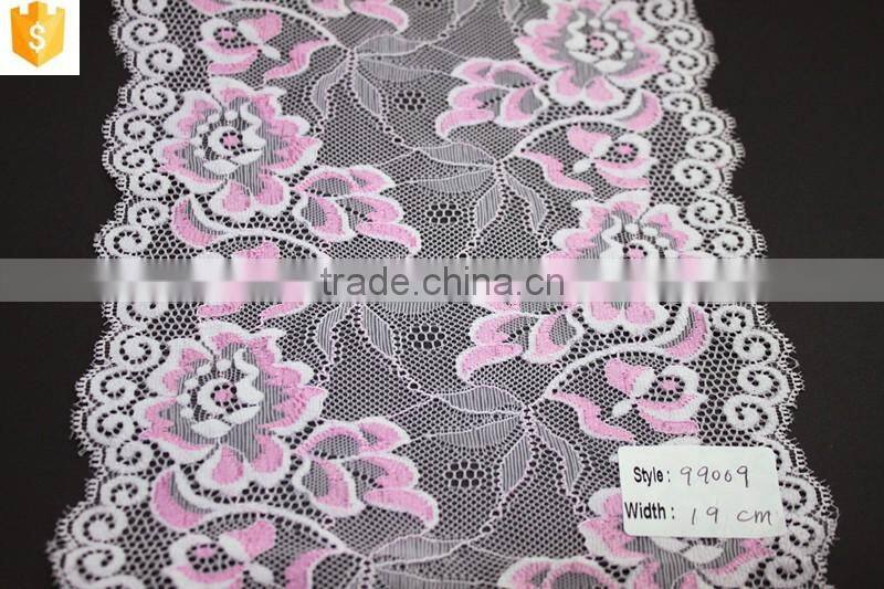 ladies lace transparent fabric for bra and underwear