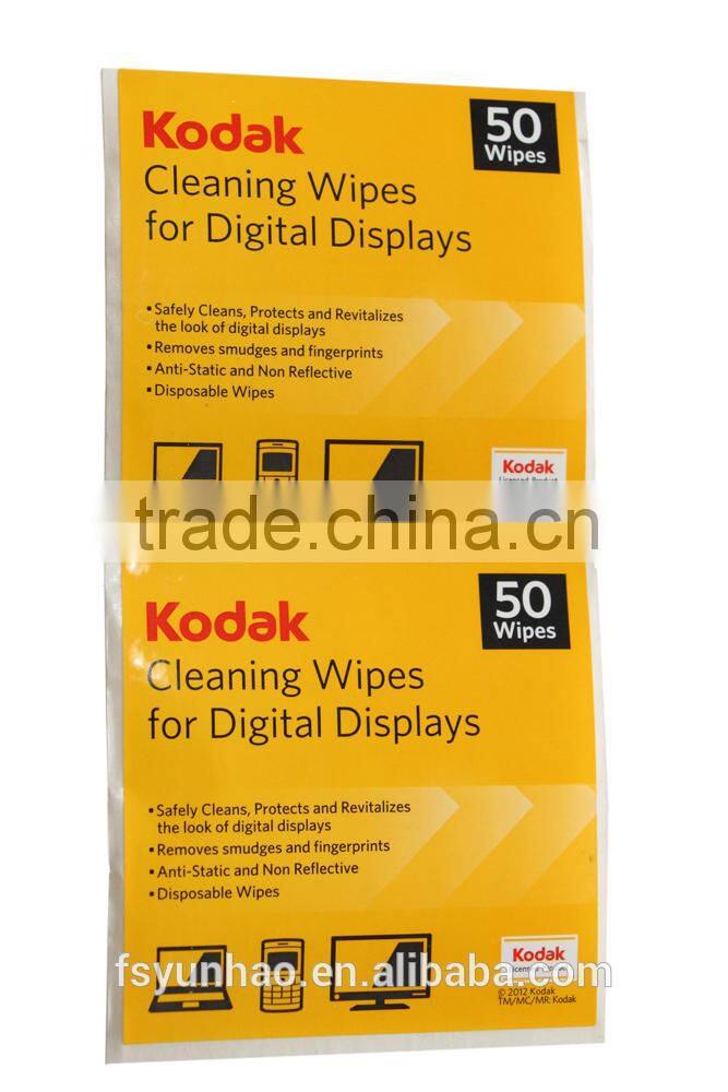 electronic wipes label sticker self-adhesive PET/PP/PVC paper sticker