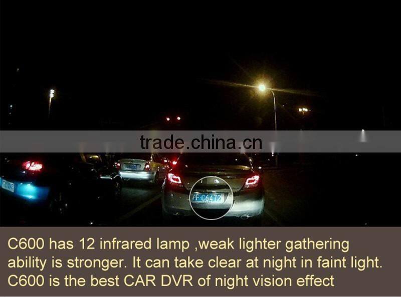 Car Camera C600 Mini Size Car DVR Full HD 1920*1080P Car Vehicle Rear Mirror with Camera