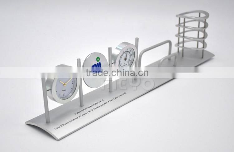 New designed desk clock temperature gauge shelves combination