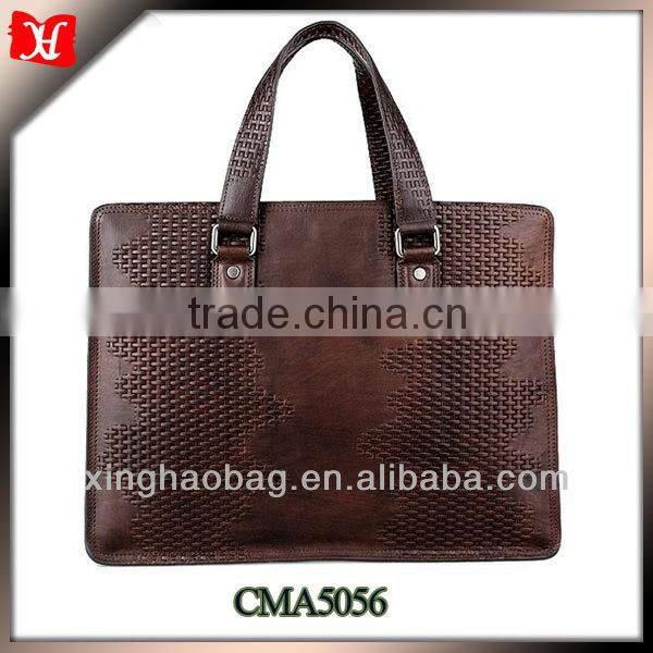 2014 Men Large Leather Briefcase brand leather briefcase