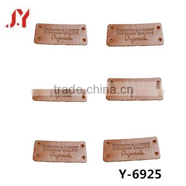 China Supplier Fancy Embossed Denim /PU Leather Patches