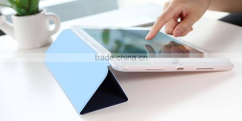 Original Rock High Quality PU Case for iPad Pro 9.7 inch Phantom Series Smart Magnetic Adsorption Case Double Side Use MT-5620