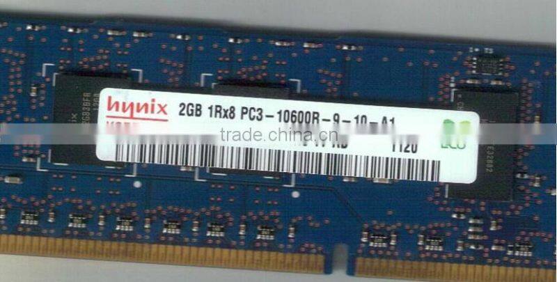 on sales 100% orginal ! 2G PC3-10600 REG 1333MHZ DDR3 server ram memory