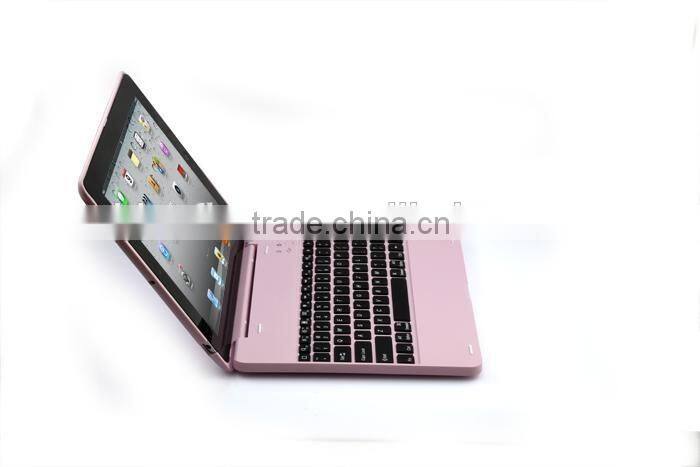 Clamshell wireless Bluetooth keyboard case for iPad234 with 4000mah battery,rechargable folio calmshell Bluetooth keyboard